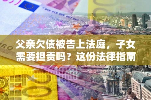 武汉父亲欠债被告上法庭，子女需要担责吗？这份法律指南必须看完
