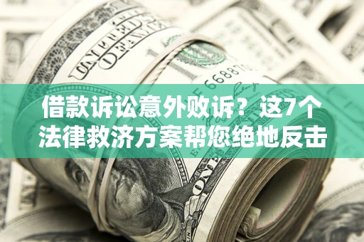 武汉借款诉讼意外败诉？这7个法律救济方案帮您绝地反击！