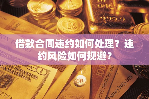 武汉借款合同违约如何处理？违约风险如何规避？