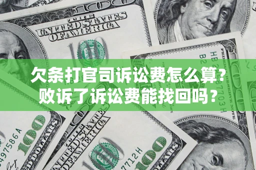武汉欠条打官司诉讼费怎么算？败诉了诉讼费能找回吗？
