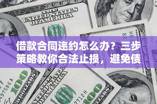 武汉借款合同违约怎么办？三步策略教你合法止损，避免债务危机升级